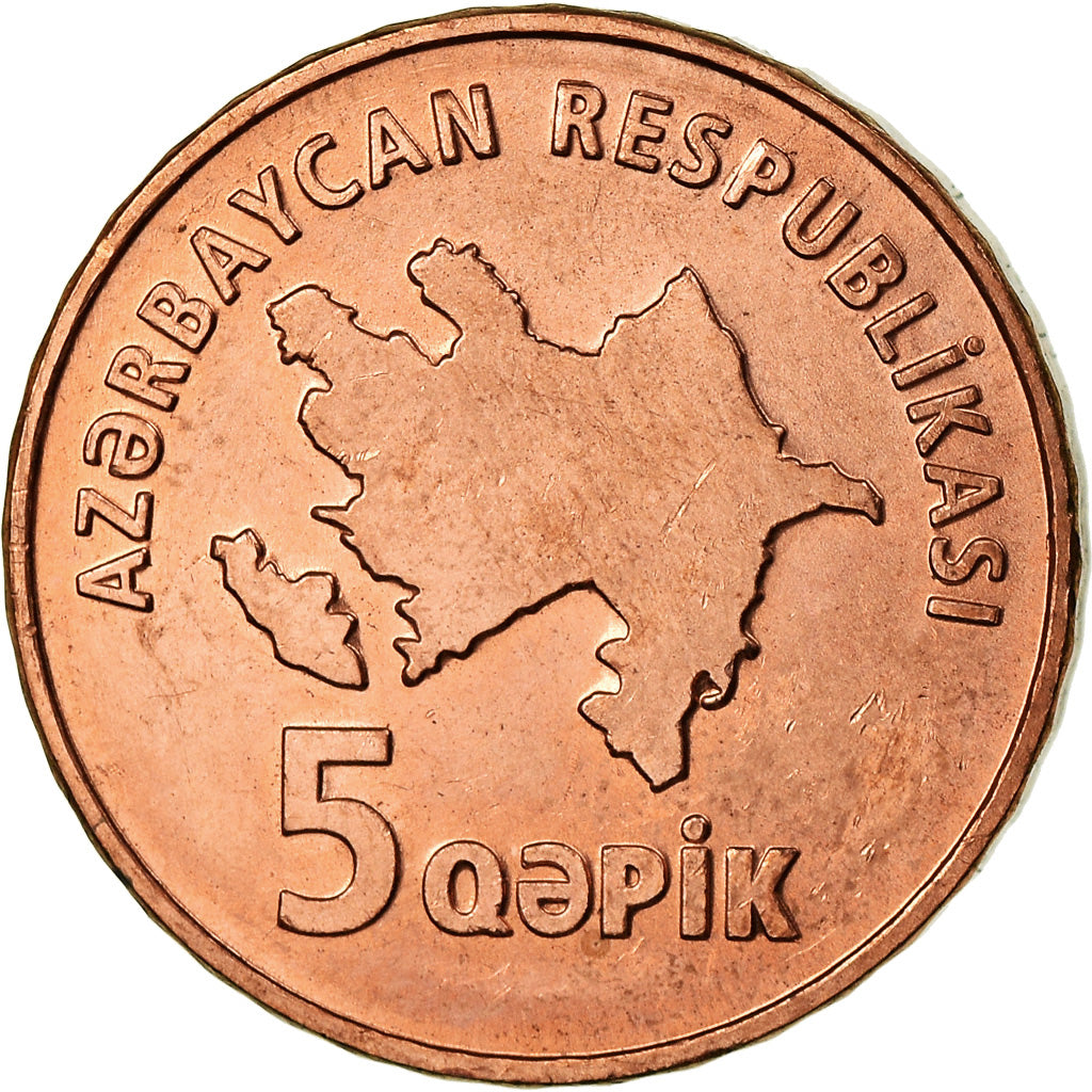 Monnaie, Azerbaïdjan, 5 Qapik, Undated (2006), SUP, Copper Plated Steel, KM:41