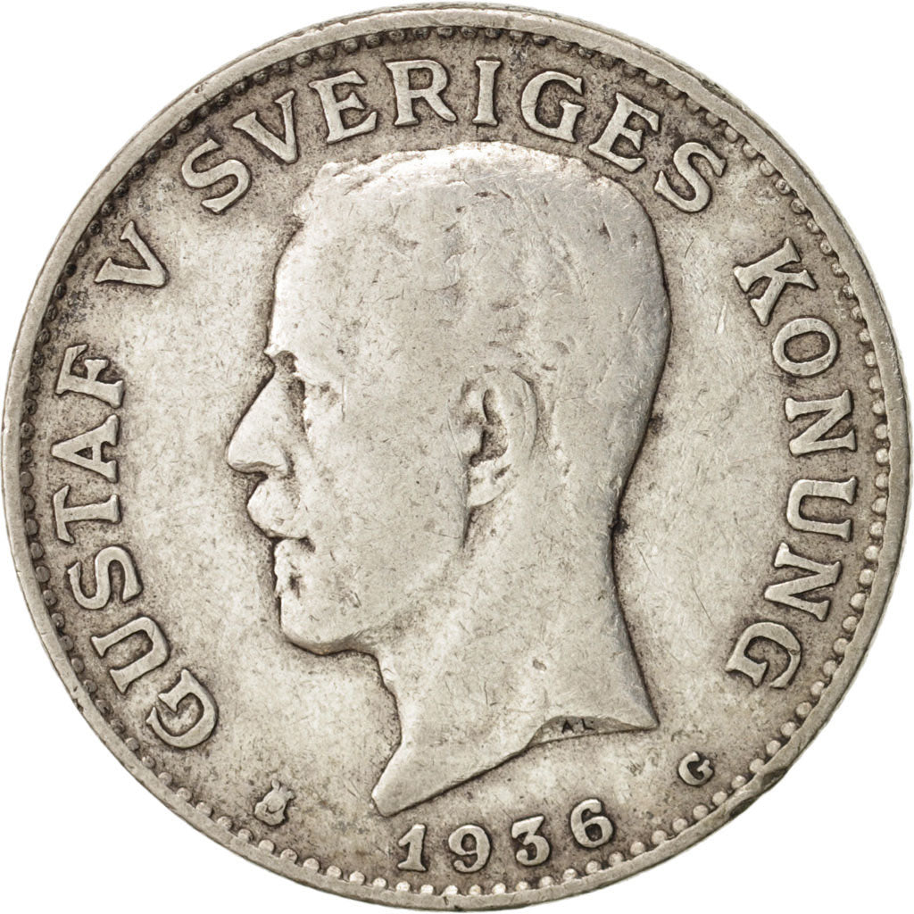 Sweden, Krona, 1936, , EF(40-45), Silver