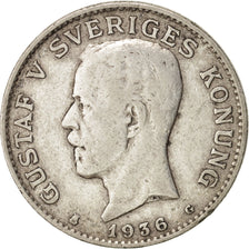 Sweden, Krona, 1936, , EF(40-45), Silver