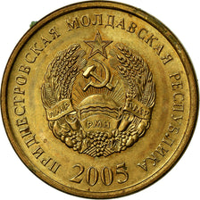 Coin, Transnistria, 50 Kopeek, 2005, EF(40-45), Bronze Plated Steel, KM:53a