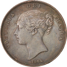 Great Britain, Victoria, Penny, 1854, , EF(40-45), Copper, KM:739