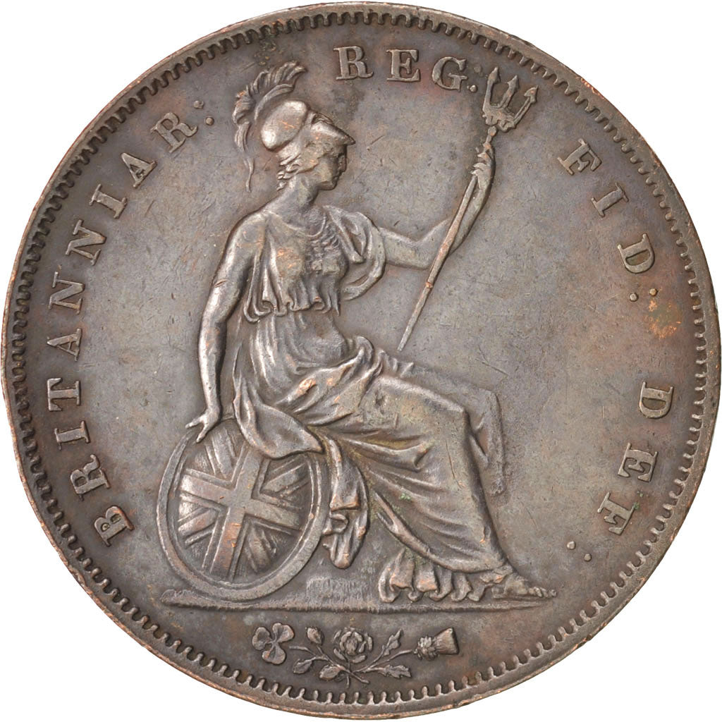 Great Britain, Victoria, Penny, 1854, , EF(40-45), Copper, KM:739
