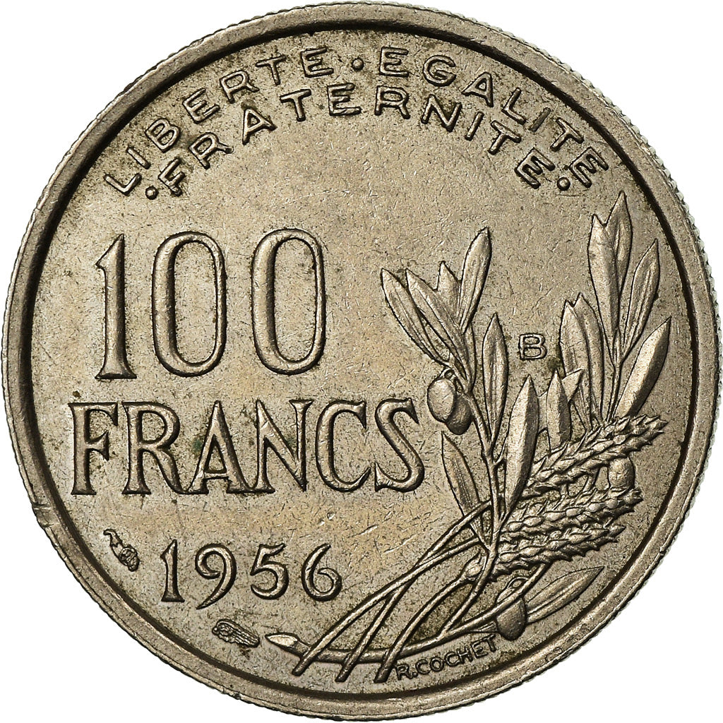 Coin, France, Cochet, 100 Francs, 1956, Beaumont - Le Roger, EF(40-45)