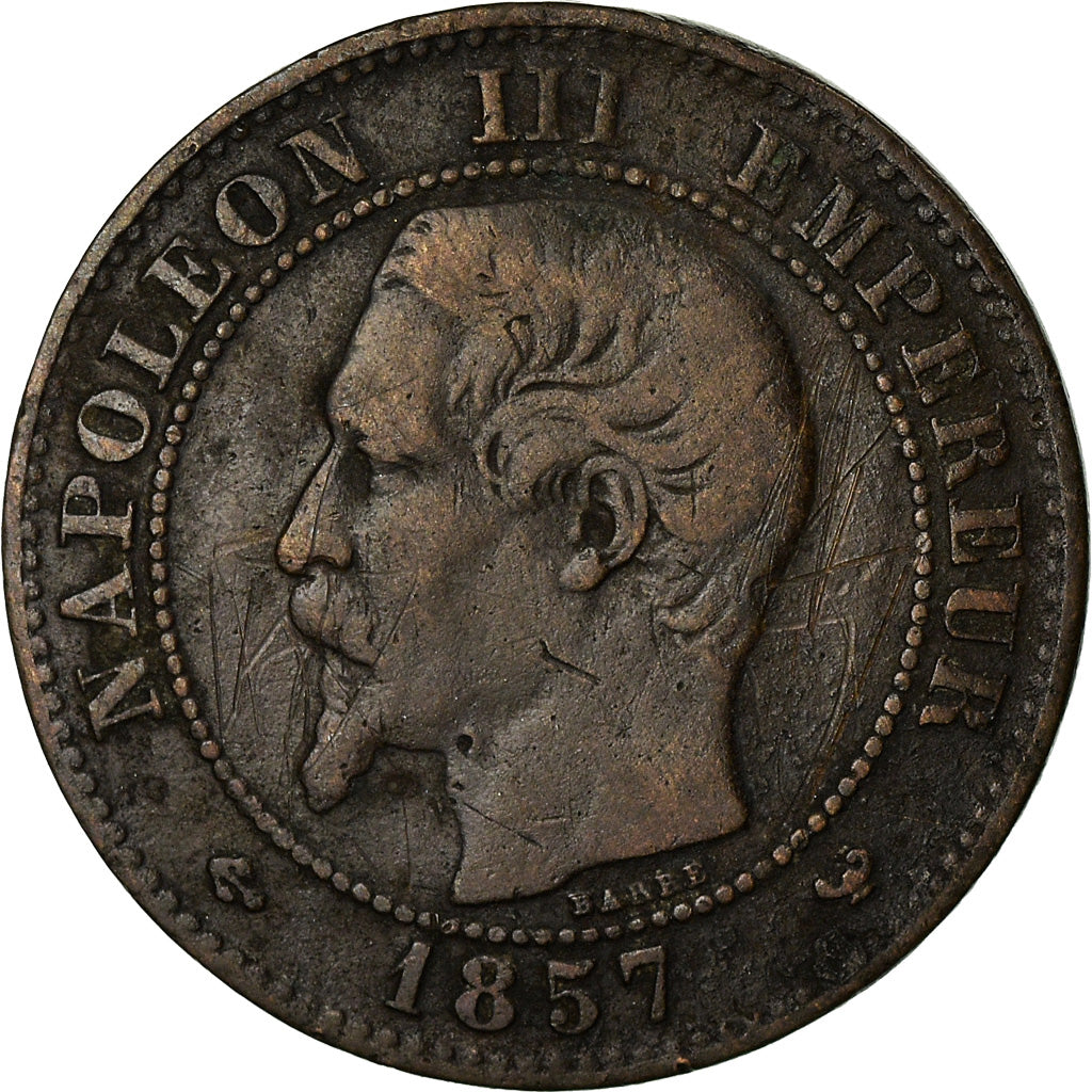 Moneta, Francja, Napoleon III, Napoléon III, 2 Centimes, 1857, Lille