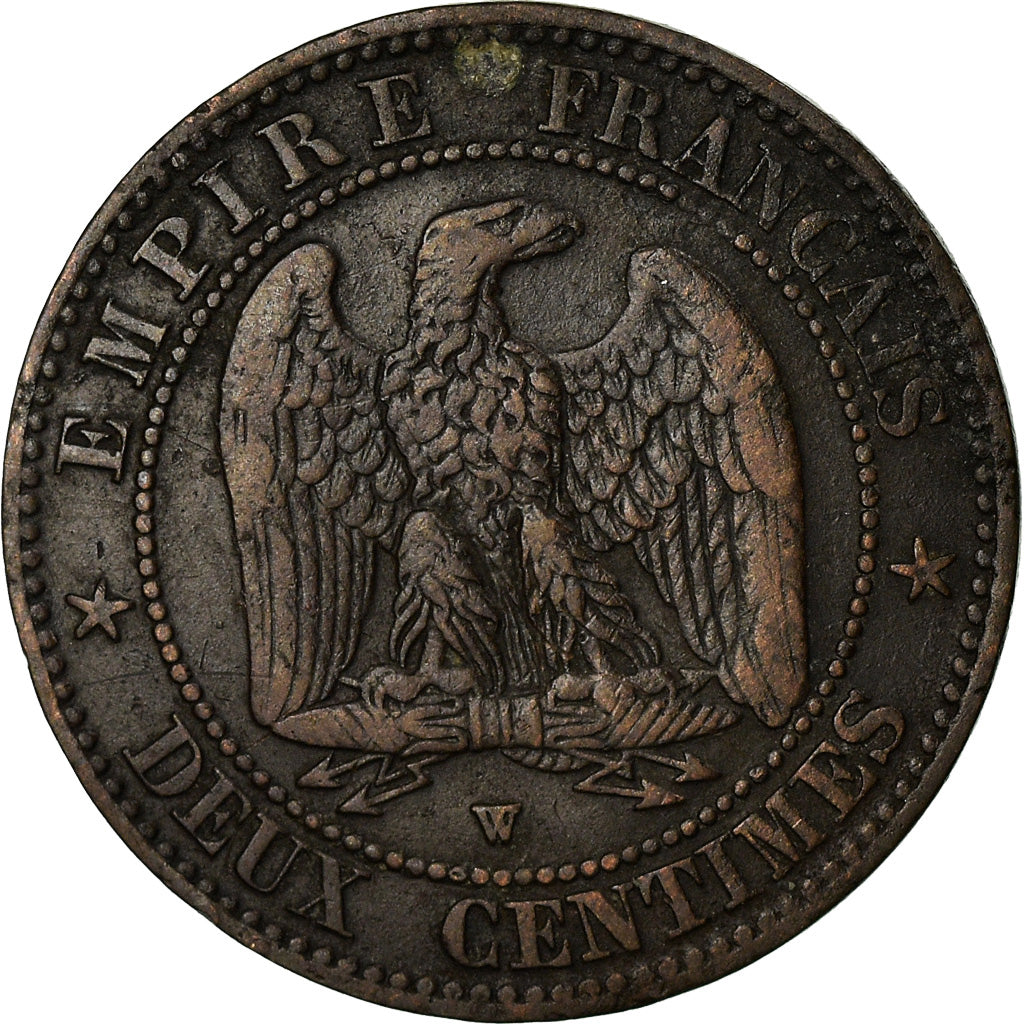 Moneta, Francja, Napoleon III, Napoléon III, 2 Centimes, 1857, Lille