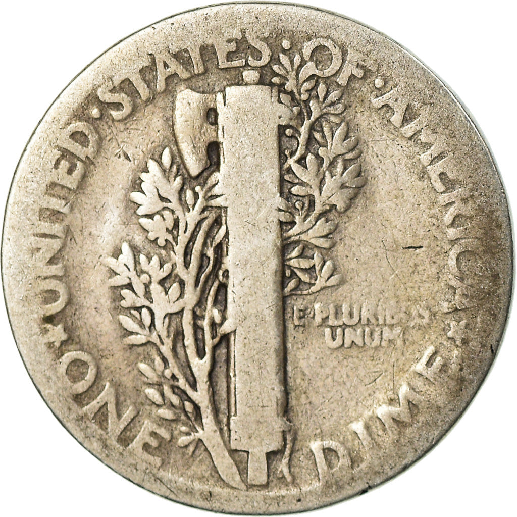 Coin, United States, Mercury Dime, Dime, 1920, U.S. Mint, Philadelphia