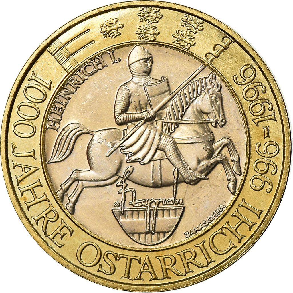 Coin, Austria, 50 Schilling, 1996, FDC, MS(65-70), Bi-Metallic, KM:3038