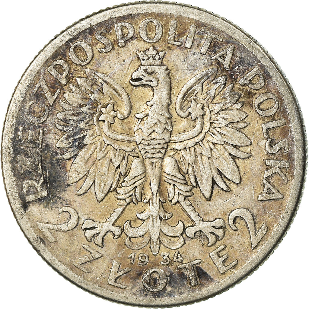 Moneta, Polonia, 2 Zlote, 1934, Warsaw, MB, Argento, KM:20