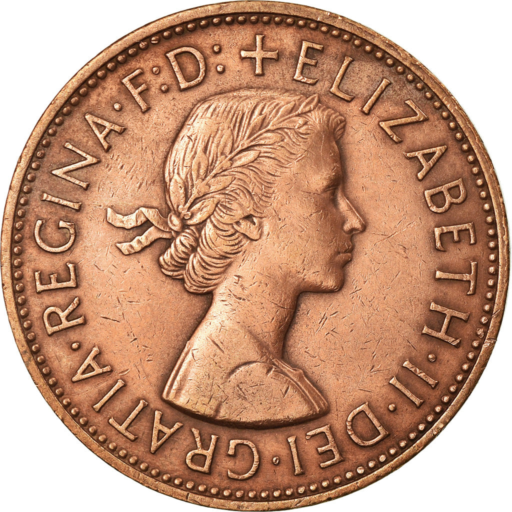 Coin, Great Britain, Elizabeth II, Penny, 1962, EF(40-45), Bronze, KM:897