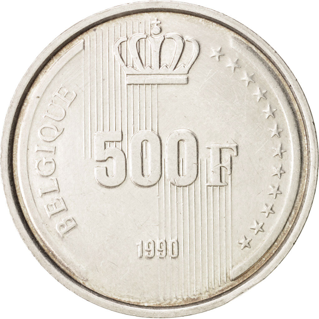 Belgium, 500 Francs, 500 Frank, 1990, , AU(50-53), Silver, KM:179