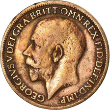 Coin, Great Britain, George V, Farthing, 1919, VF(20-25), Bronze, KM:808.2