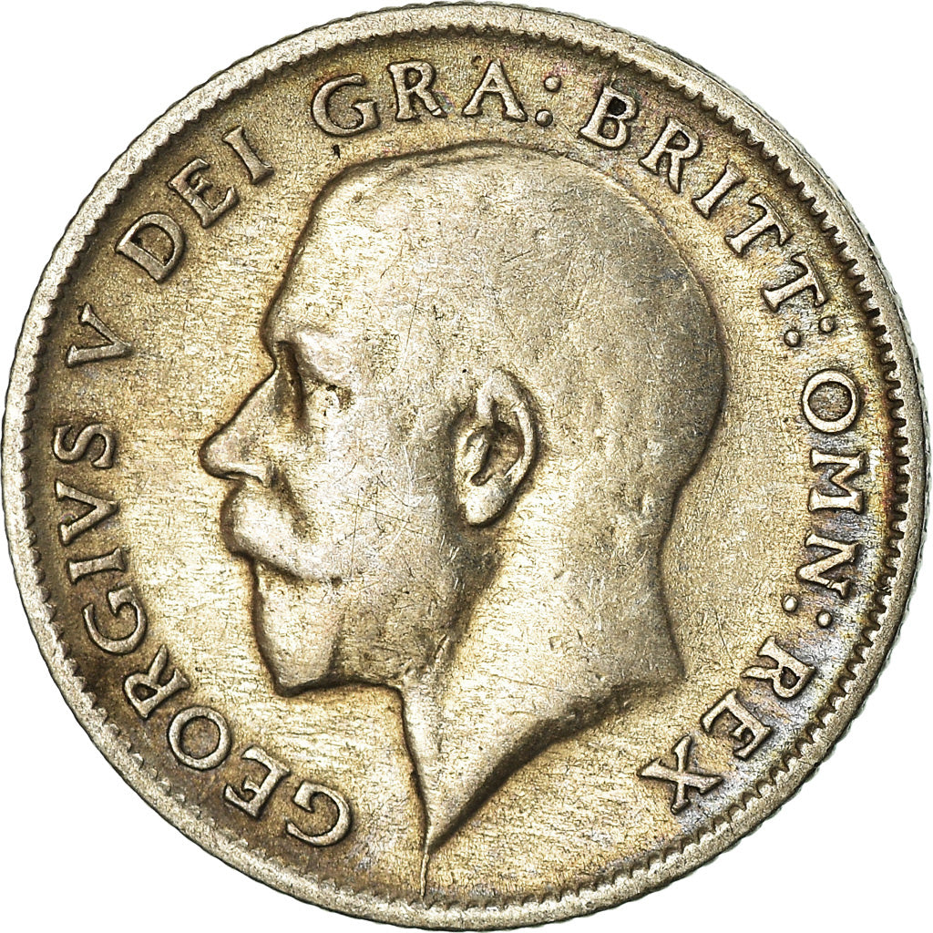 Coin, Great Britain, George V, 6 Pence, 1921, EF(40-45), Silver, KM:815a.1