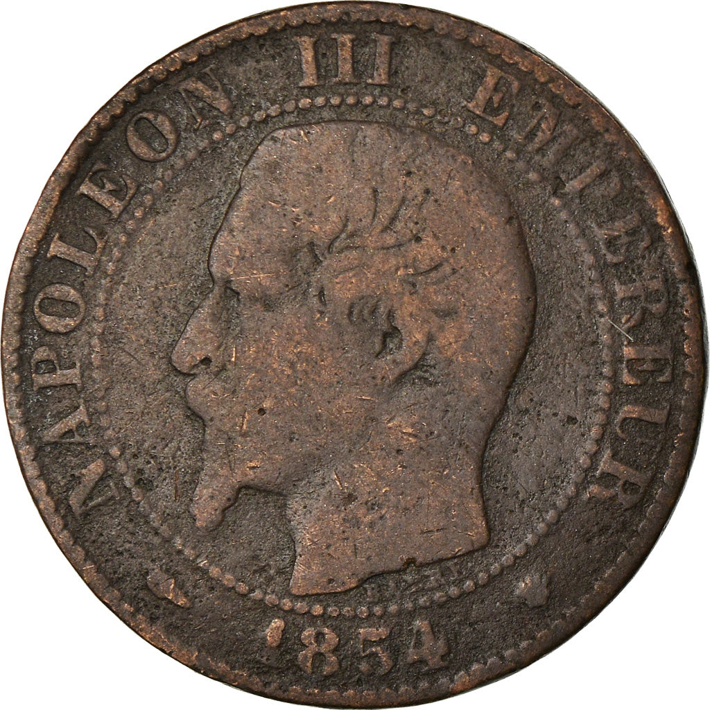 Moneta, Francia, Napoleon III, Napoléon III, 5 Centimes, 1854, Marseille, B+