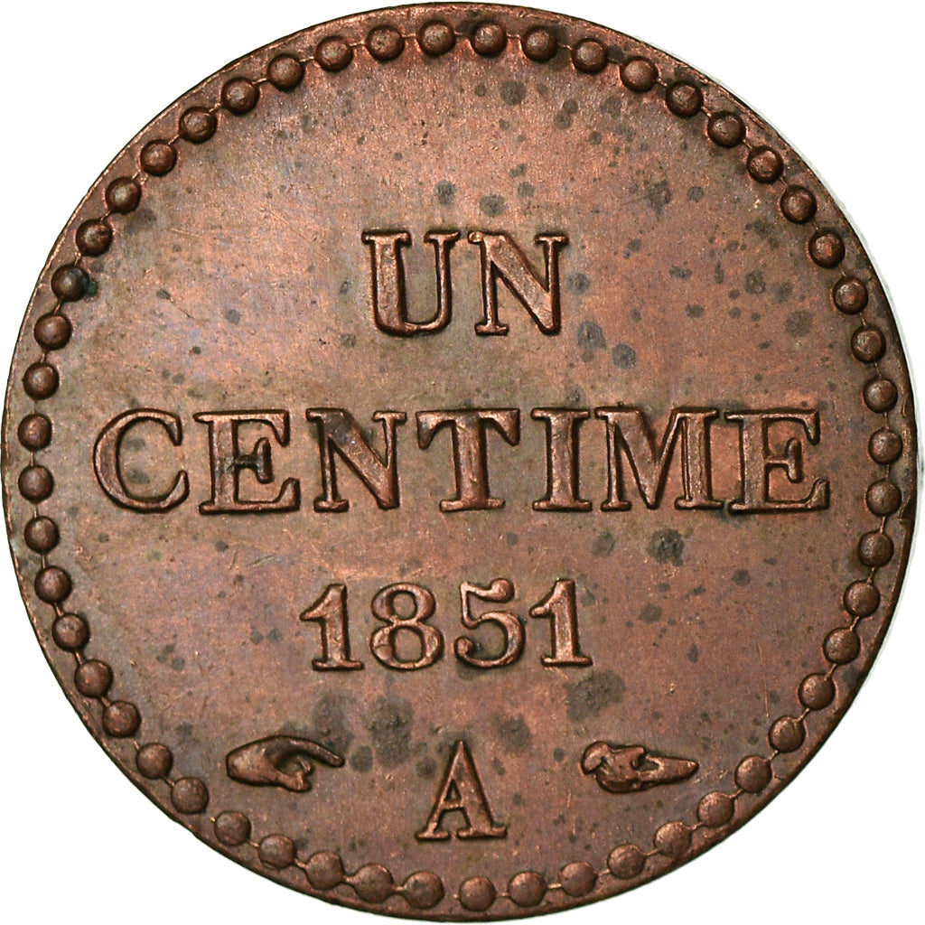 Coin, France, Dupré, Centime, 1851, Paris, EF(40-45), Bronze, KM:754