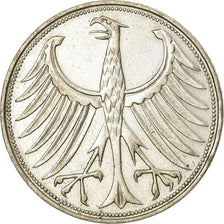 Coin, GERMANY - FEDERAL REPUBLIC, 5 Mark, 1958, Munich, EF(40-45), Silver