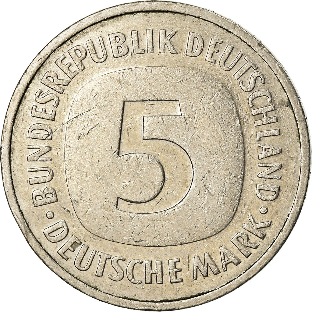 Monnaie, République fédérale allemande, 5 Mark, 1986, Karlsruhe, TTB