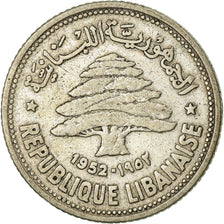 Coin, Lebanon, 50 Piastres, 1952, Utrecht, EF(40-45), Silver, KM:17