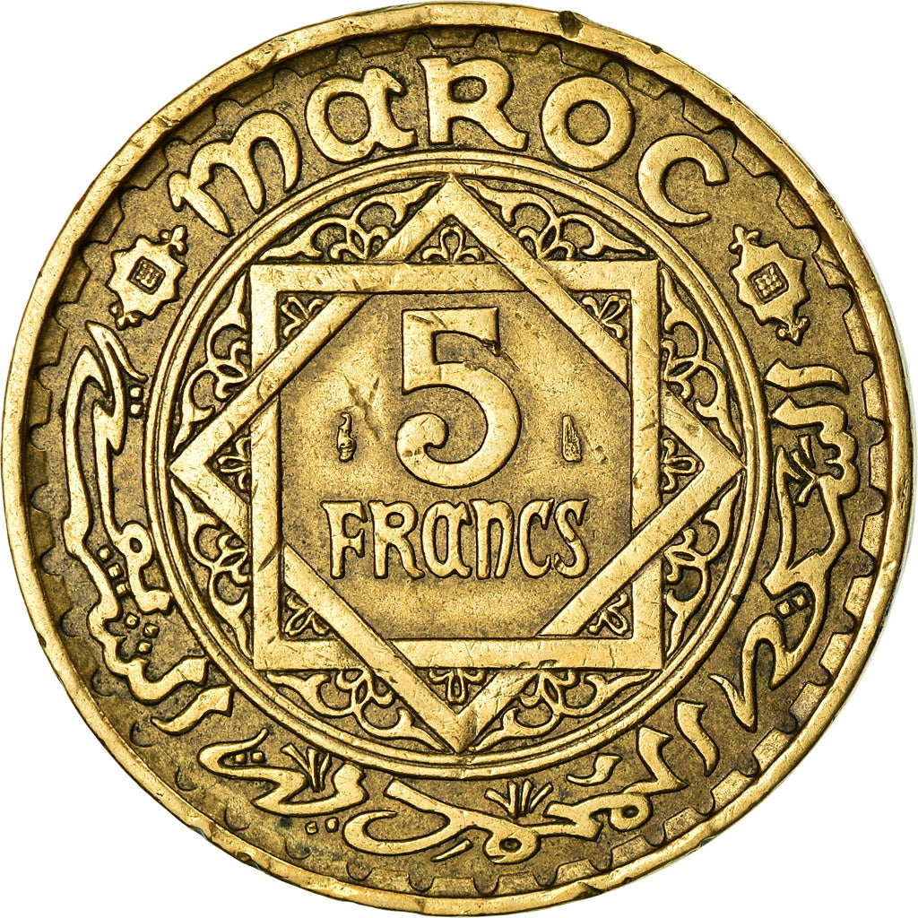 Moneta, Marocco, Mohammed V, 5 Francs, AH 1365/1946, Paris, BB