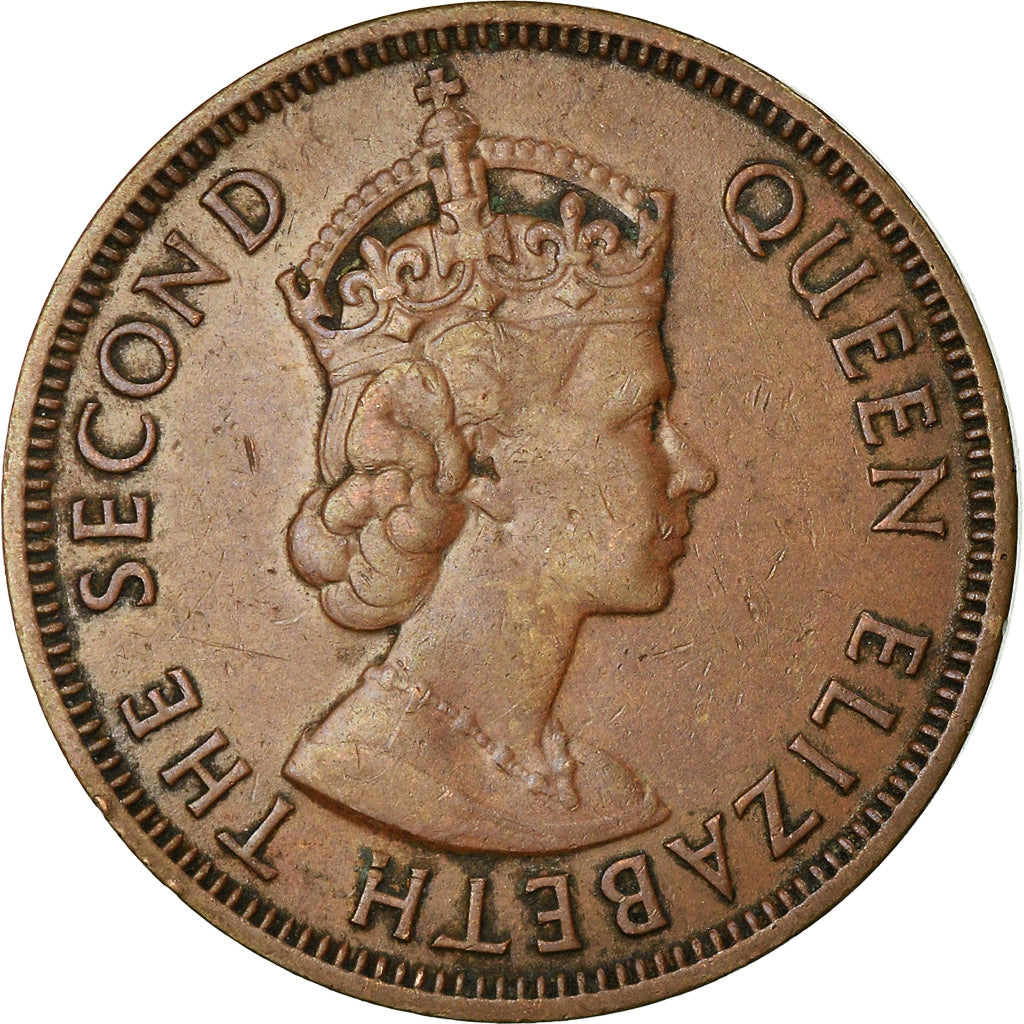 Coin, East Caribbean States, Elizabeth II, Cent, 1957, AU(50-53), Bronze, KM:2