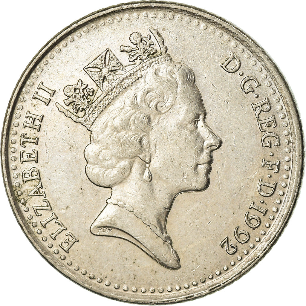 Coin, Great Britain, Elizabeth II, 10 Pence, 1992, EF(40-45), Copper-nickel