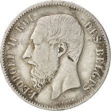 Belgium, Leopold II, 50 Centimes, 1866, , VF(30-35), Silver, KM:26