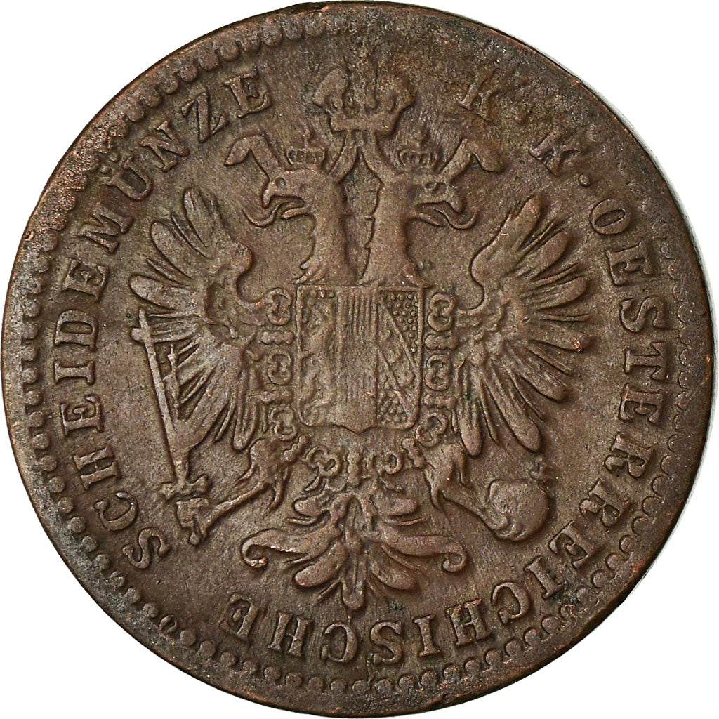 Coin, Austria, Franz Joseph I, Kreuzer, 1860, EF(40-45), Copper, KM:2186