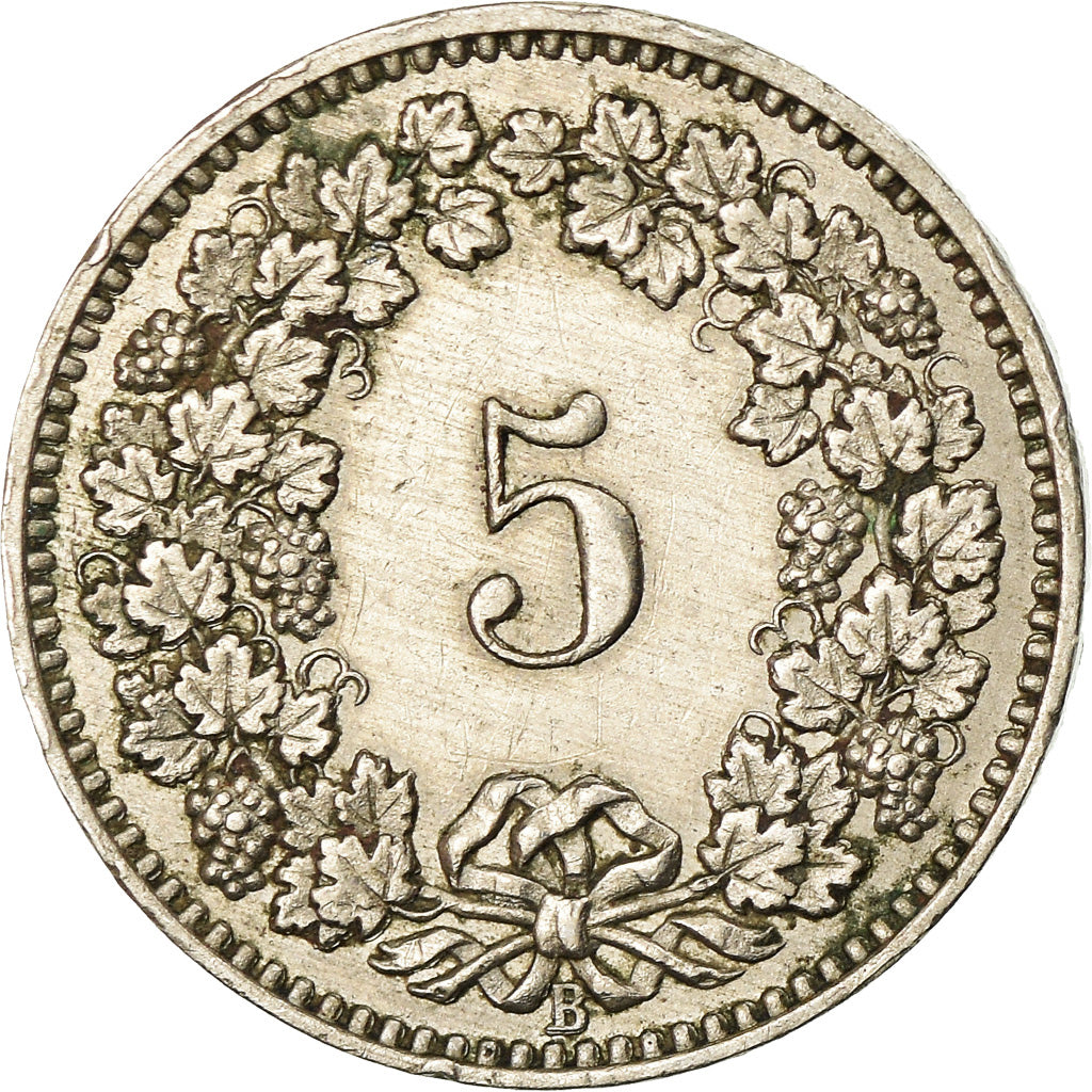Coin, Switzerland, 5 Rappen, 1891, Bern, EF(40-45), Copper-nickel, KM:26