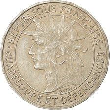 Coin, Guadeloupe, Franc, 1921, EF(40-45), Copper-nickel, KM:46, Lecompte:57