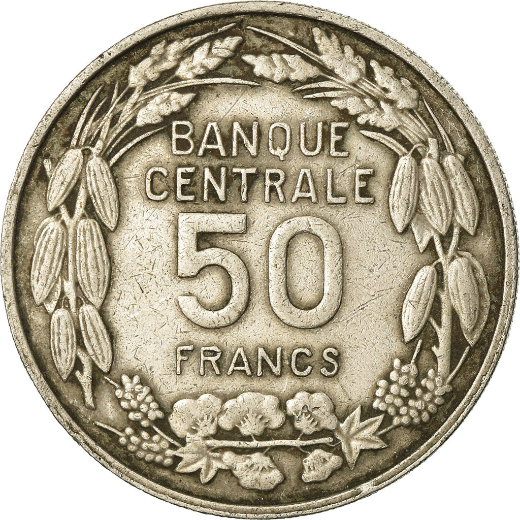 Coin, Cameroon, 50 Francs, 1960, Paris, EF(40-45), Copper-nickel, KM:13