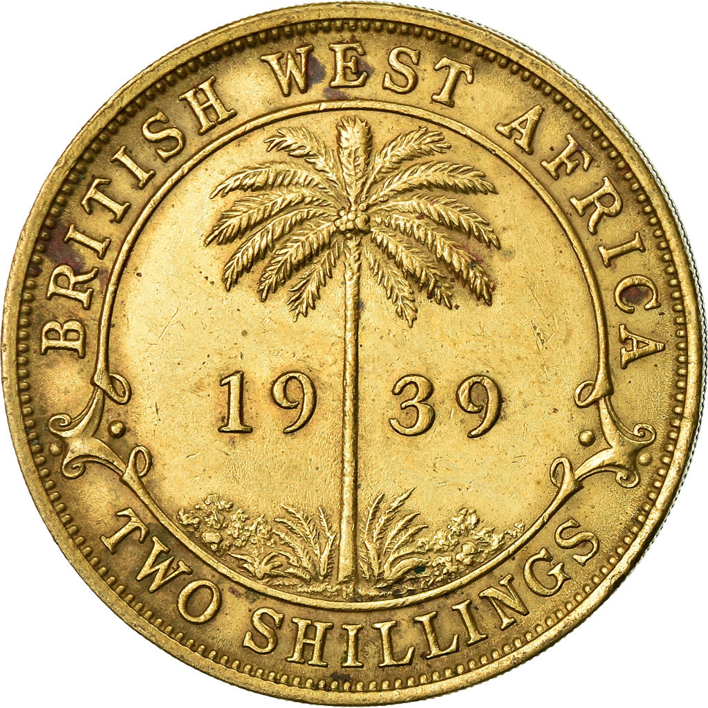 Coin, BRITISH WEST AFRICA, George VI, 2 Shillings, 1939, EF(40-45)