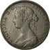 Moneta, Gran Bretagna, Victoria, 1/2 Penny, 1862, MB, Bronzo, KM:748.2