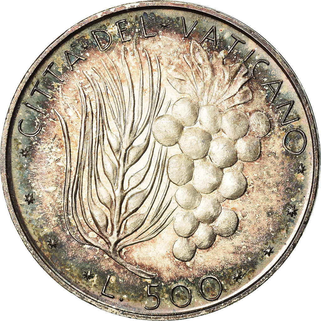 Coin, VATICAN CITY, Paul VI, 500 Lire, 1971, MS(63), Silver, KM:123