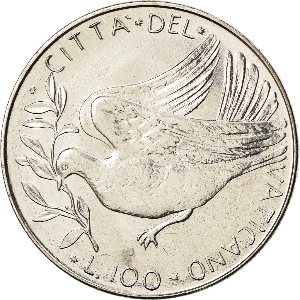 Coin, VATICAN CITY, Paul VI, 100 Lire, 1970, MS(63), Stainless Steel, KM:122