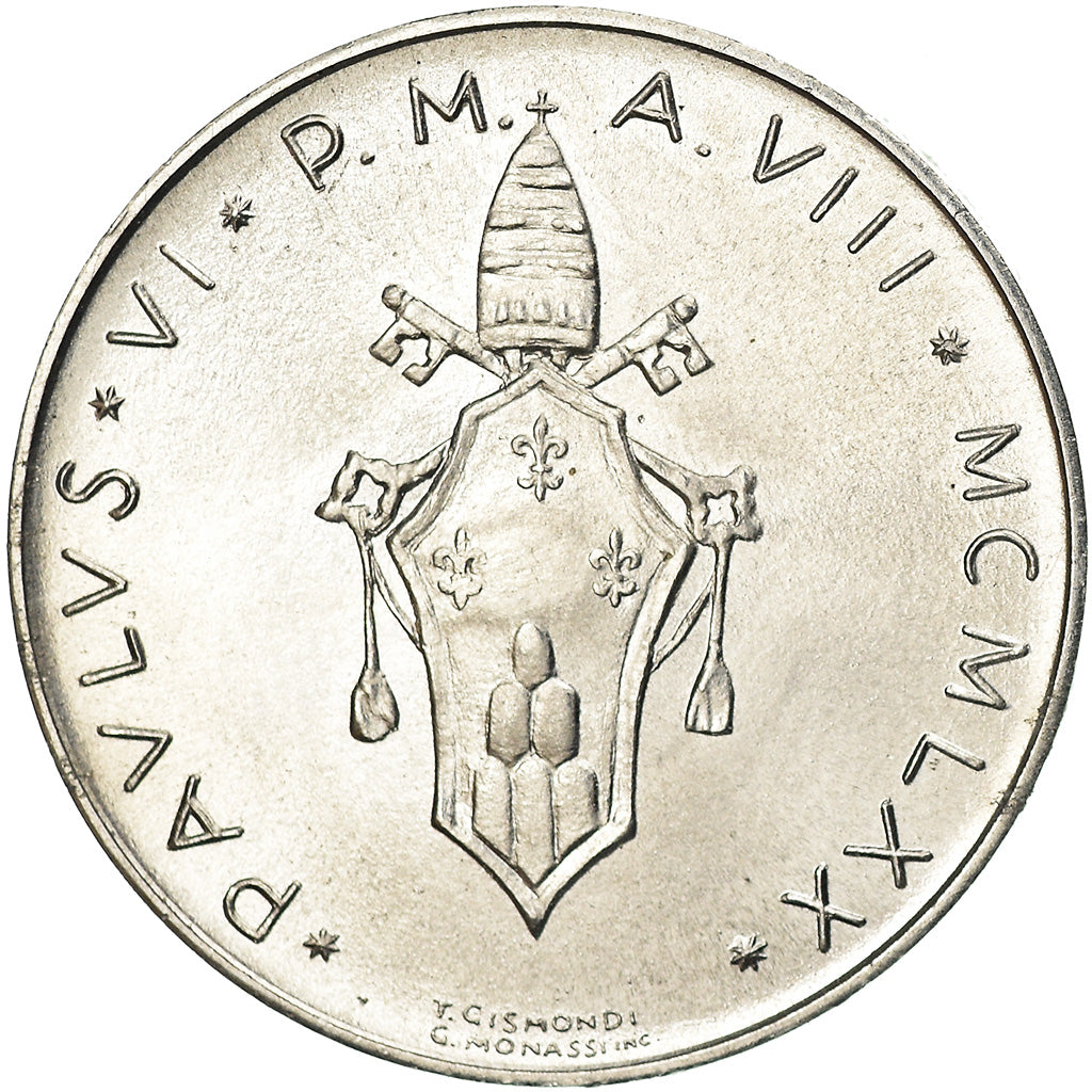 Monnaie, Cité du Vatican, Paul VI, 10 Lire, 1970, SPL, Aluminium, KM:119