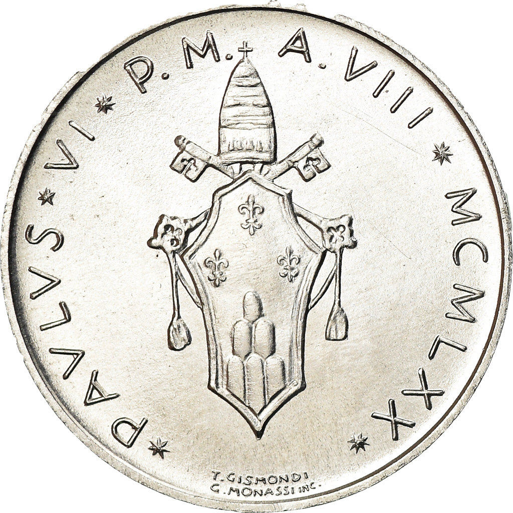 Monnaie, Cité du Vatican, Paul VI, 5 Lire, 1970, SPL, Aluminium, KM:118