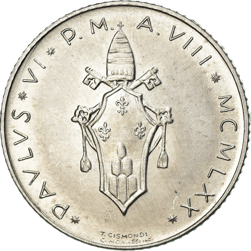 Monnaie, Cité du Vatican, Paul VI, 2 Lire, 1970, SPL, Aluminium, KM:117