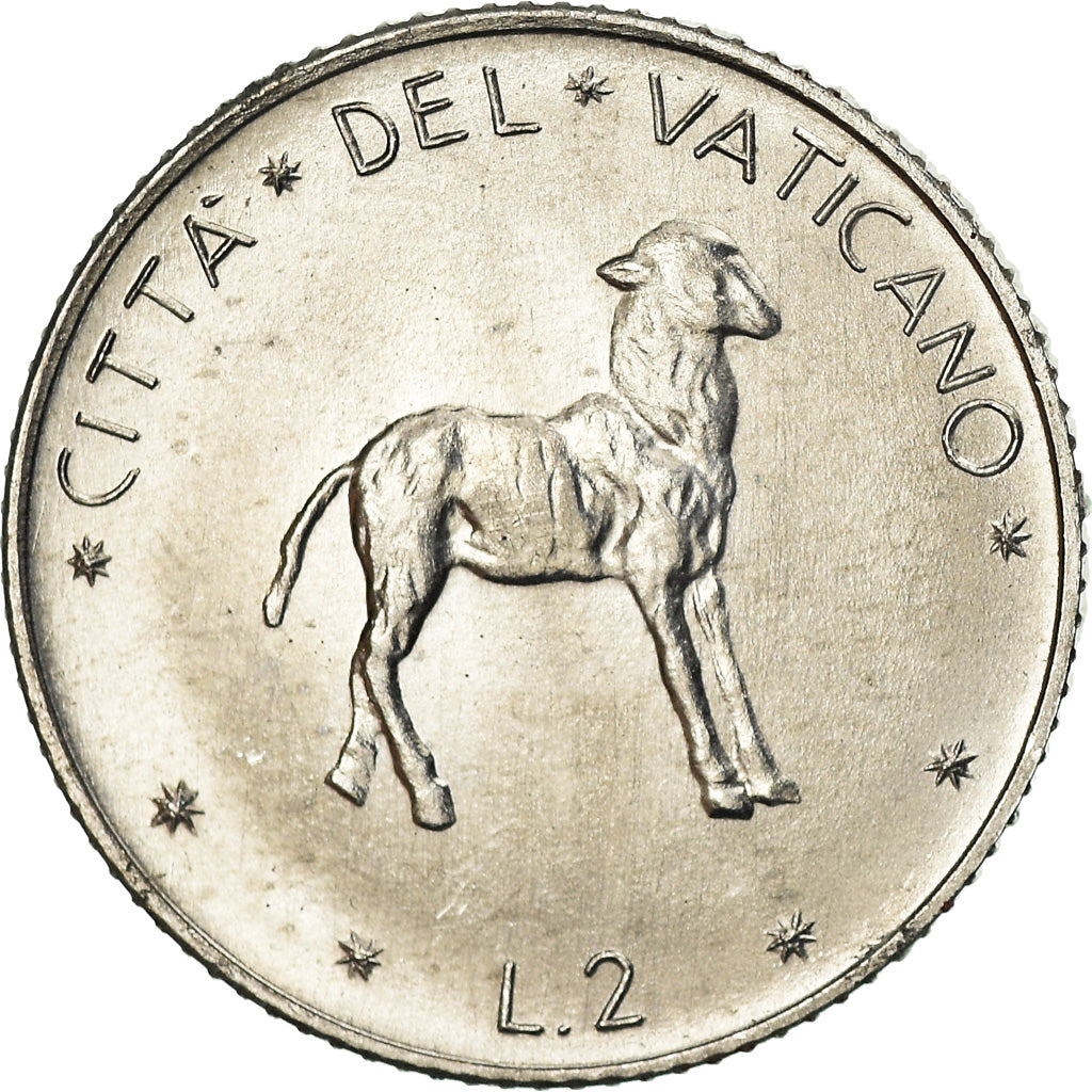Monnaie, Cité du Vatican, Paul VI, 2 Lire, 1970, SPL, Aluminium, KM:117