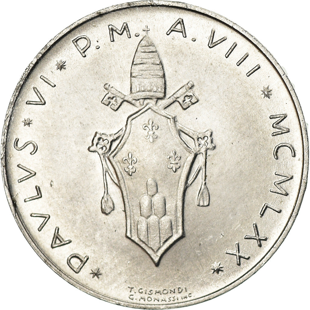 Coin, VATICAN CITY, Paul VI, Lira, 1970, MS(63), Aluminum, KM:116
