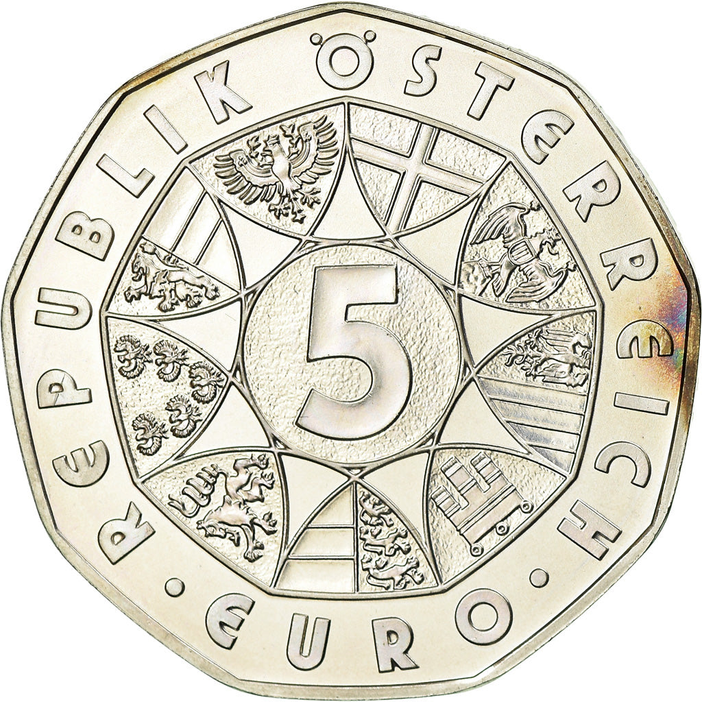 Austria, 5 Euro, 2007, 850 Jahre Mariazell, MS(65-70), Silver, KM:3145