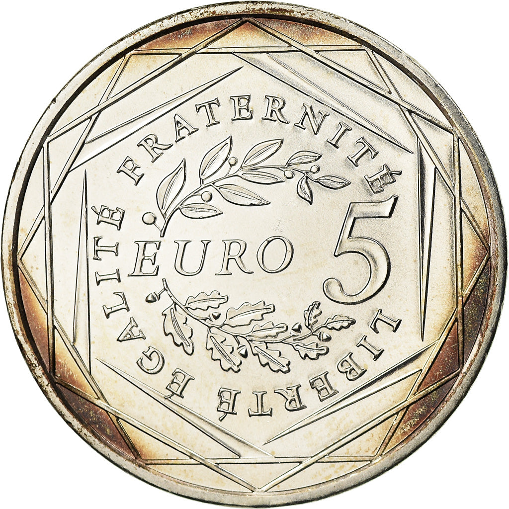 France, 5 Euro, Semeuse, 2008, MS(63), Silver, Gadoury:EU287