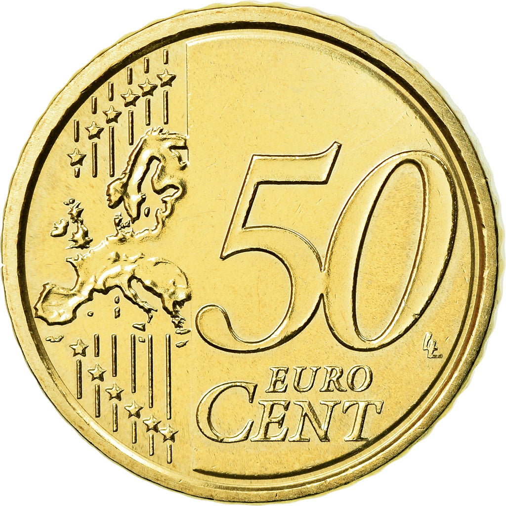 VATICAN CITY, 50 Euro Cent, 2008, AU(55-58), Brass, KM:387
