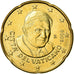 VATICAN CITY, 20 Euro Cent, 2008, MS(63), Brass, KM:386