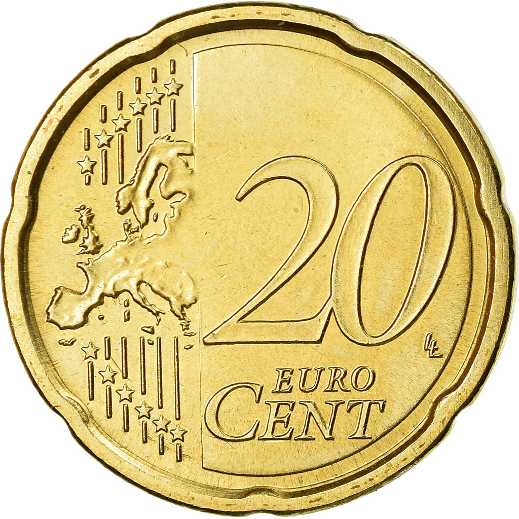 VATICAN CITY, 20 Euro Cent, 2010, AU(55-58), Brass, KM:386