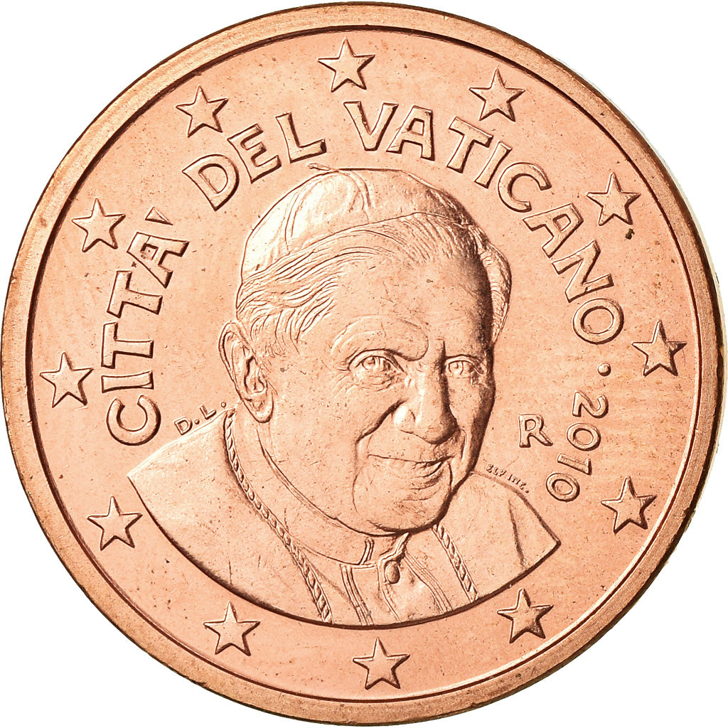 VATICAN CITY, 5 Euro Cent, 2010, AU(55-58), Copper Plated Steel, KM:377