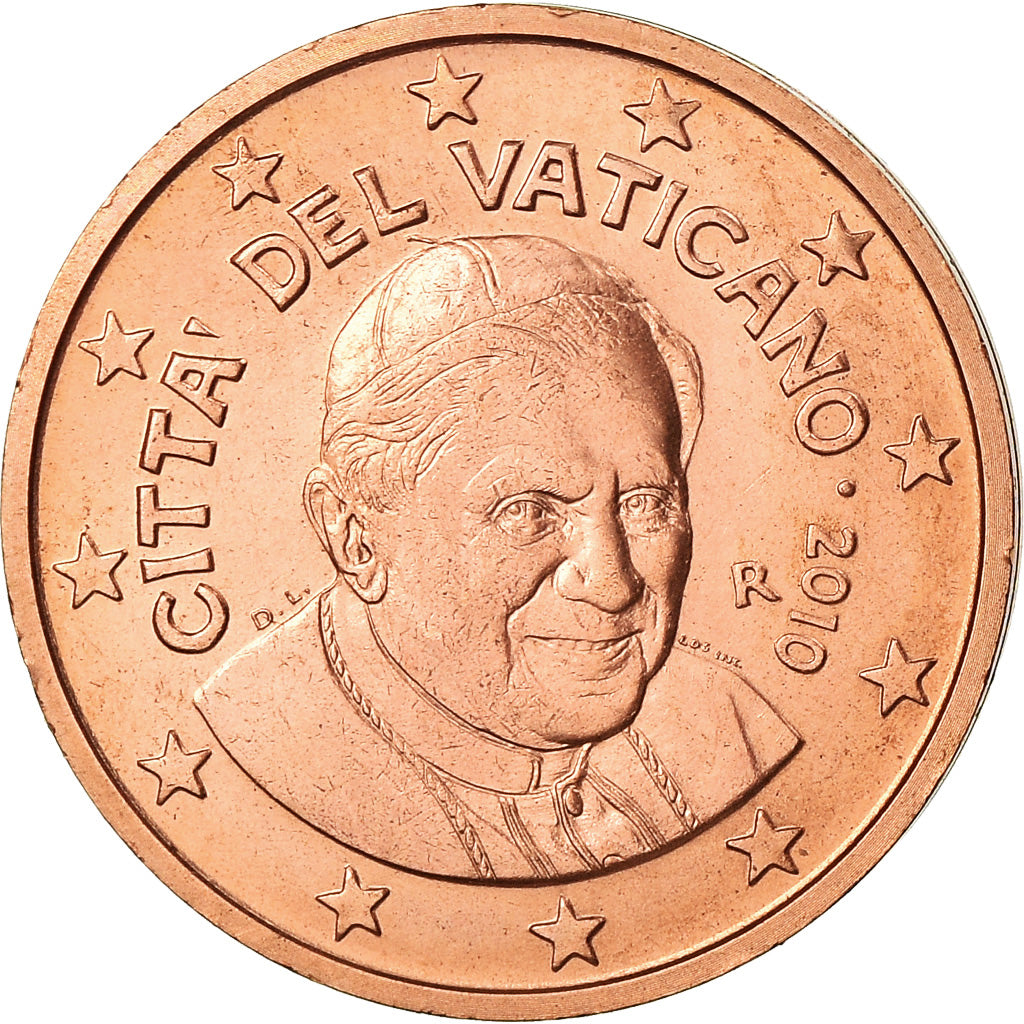 VATICAN CITY, 2 Euro Cent, 2010, AU(55-58), Copper Plated Steel, KM:376