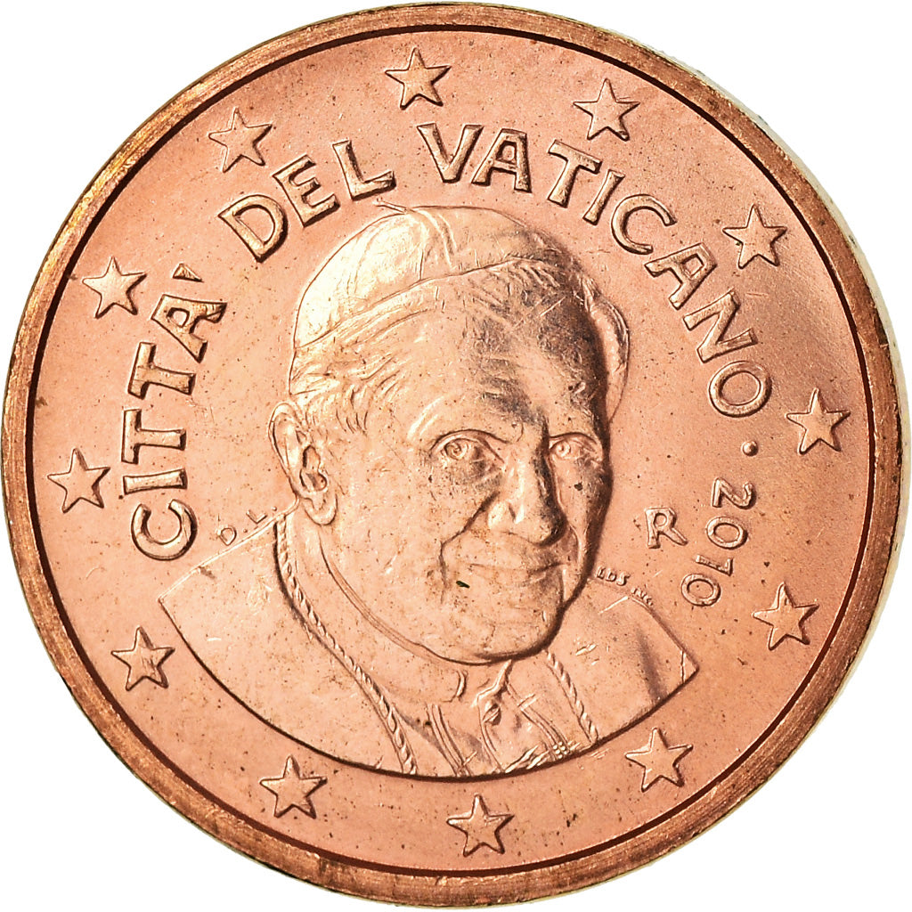 VATICAN CITY, Euro Cent, 2010, AU(55-58), Copper Plated Steel, KM:375
