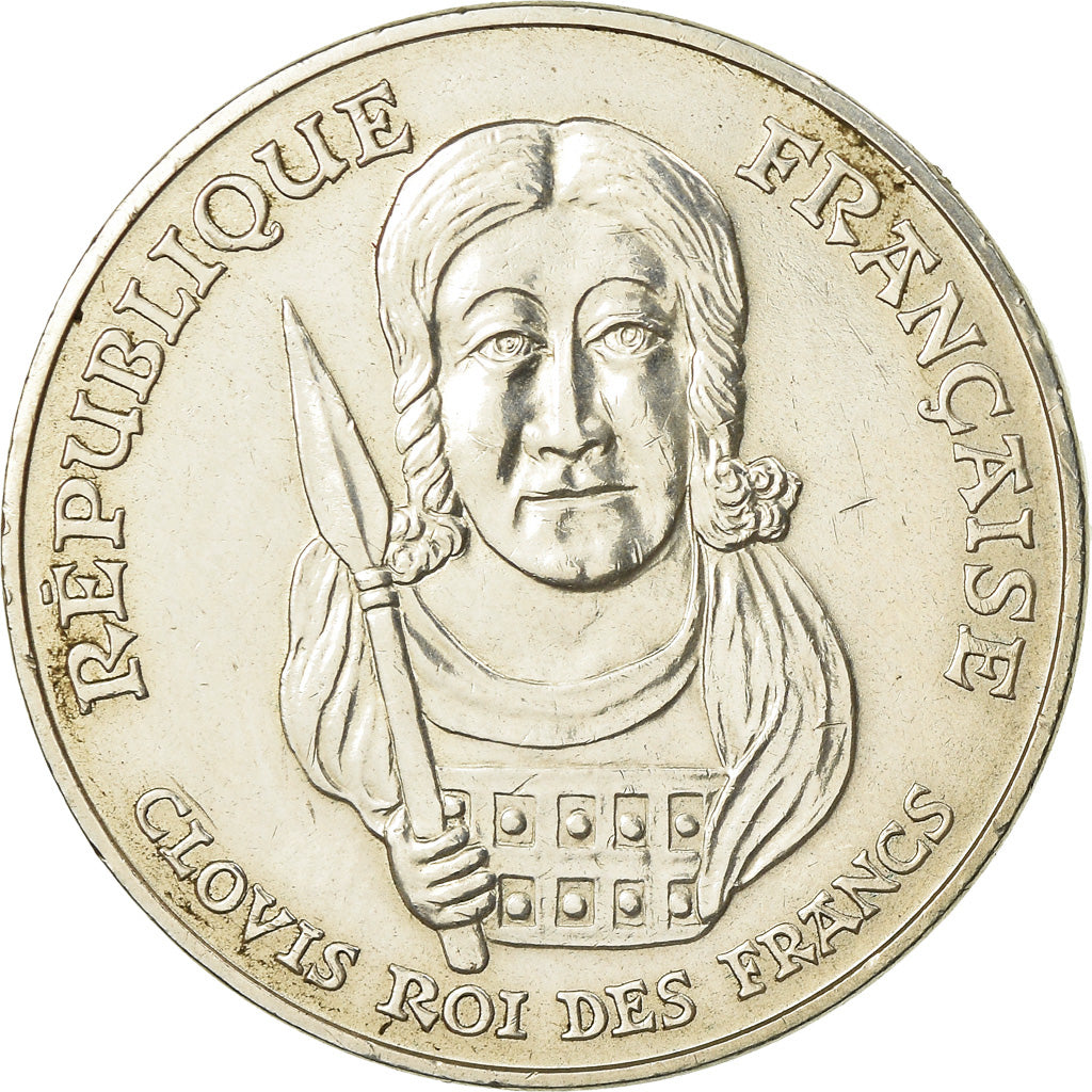 Coin, France, Clovis, 100 Francs, 1996, AU(55-58), Silver, KM:1180