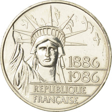 Coin, France, Statue de la Liberté, 100 Francs, 1986, Paris, AU(55-58), Silver