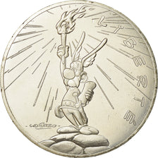 France, 10 Euro, Liberté Astérix Flamme, 2015, MS(63), Silver