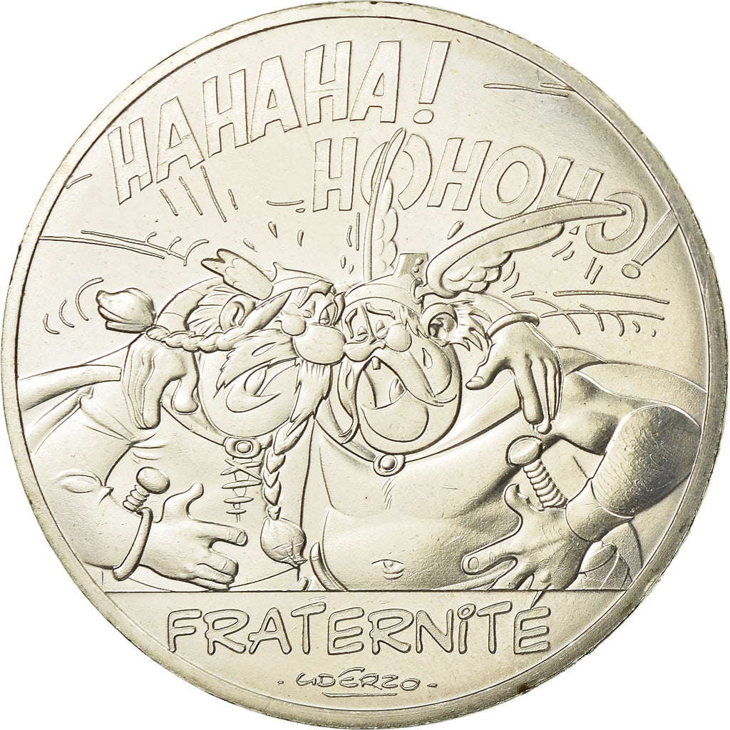 Francia, 10 Euro, Astérix - Fraternité - Chez les Belges, 2015, SPL-, Argento